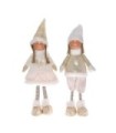 Figurine Textil, Copil Băiat-Fată, Auriu/Alb, 2 modele, 17x9x50cm